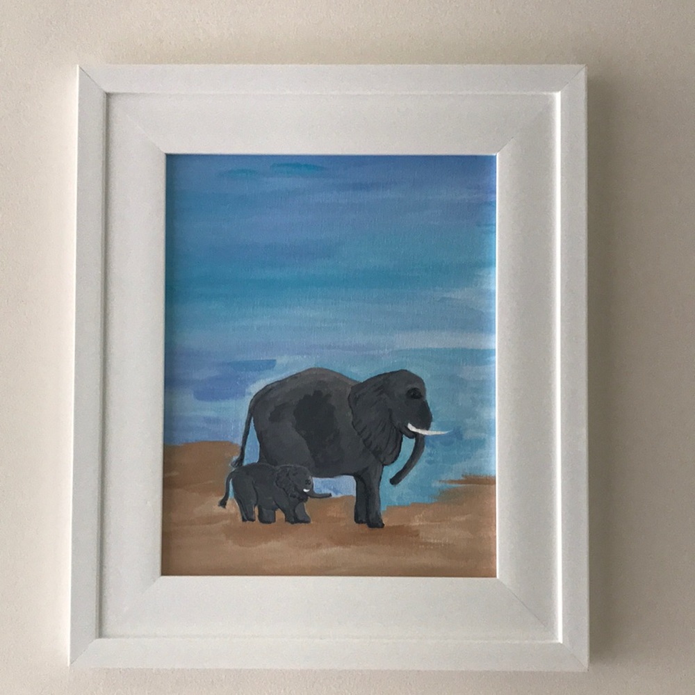 🐘 Original Framed Painting 🐘